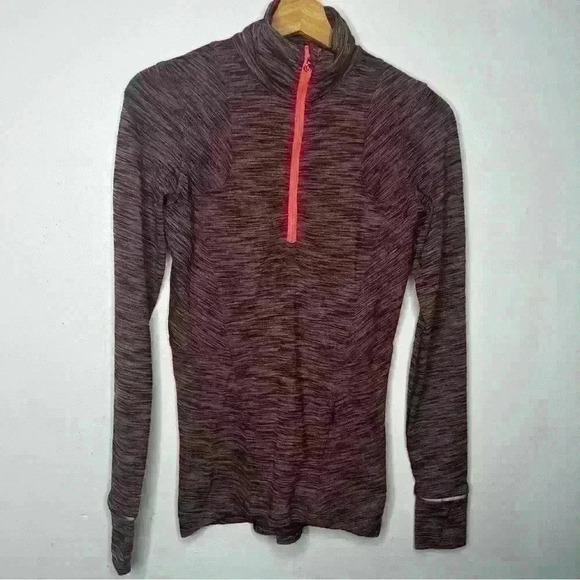 Lululemon Kanto Catch Me Half Zip Heathered Bordeaux Drama Pullover - Picture 3 of 10